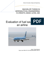 Evaluation of Fuel Saving for an Airline
