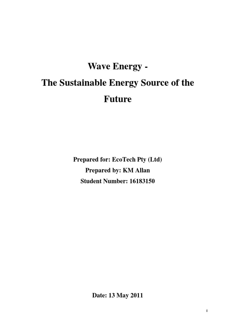 Wave Energy: Harnessing Ocean Power | PDF | Energy Development ...