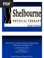 Download Presentation on advances in the physical therapy diagnosis prognosis and management of patients with low back pain by rapannika SN15033662 doc pdf