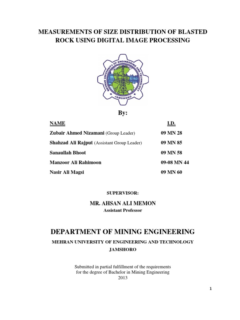 Measurements of Size Distribution of Blasted Rock Using Digital Image ...