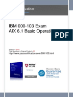 IBM 000-103 Exam AIX 6.1 Basic Operations: Pass Certification