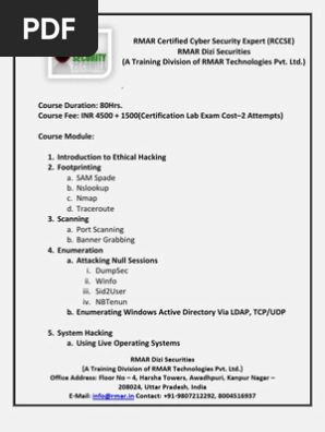 Rmar Certified Cyber Security Expert Rccse Information Age