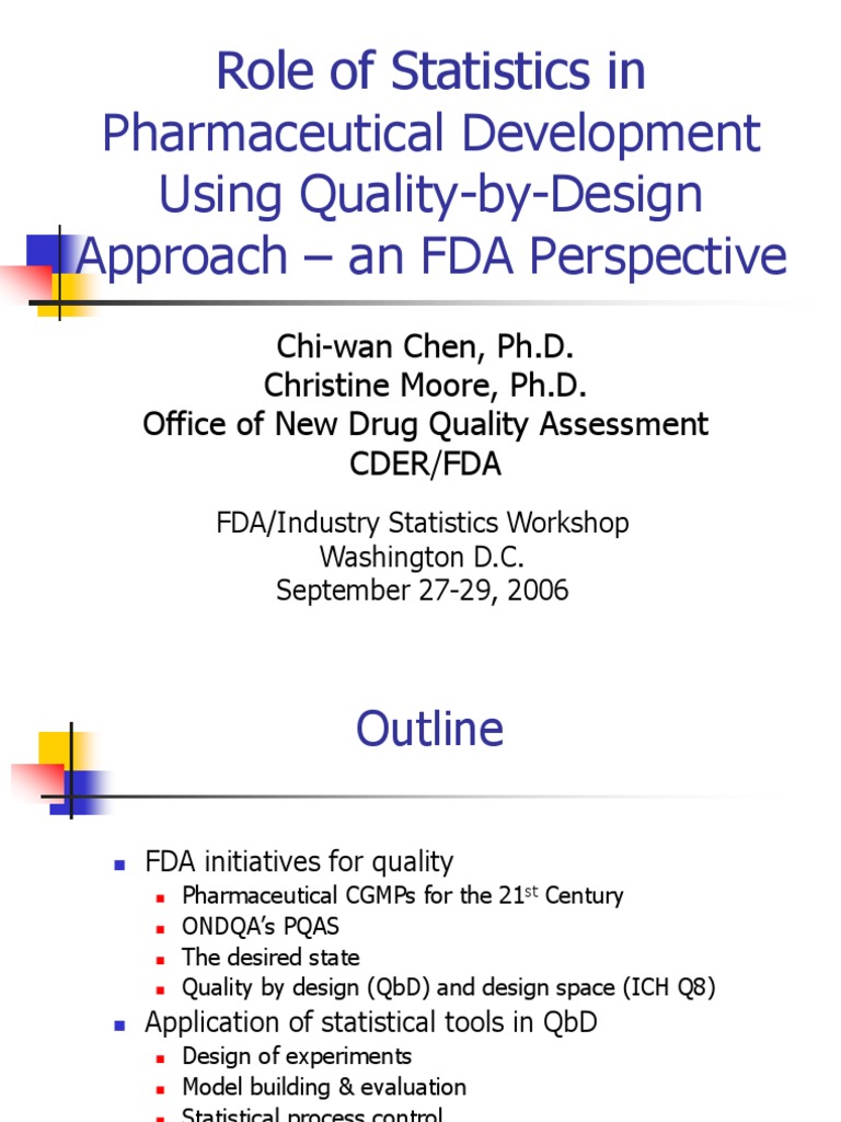 QbD in Pharmaceutical Development: FDA Insights | PDF