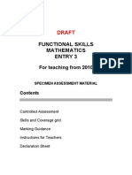 Entry 3 Functional Skills Maths Assessment | PDF