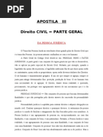 Apostila I - Direito CIVIL = DA PESSOA JURÍDICA
