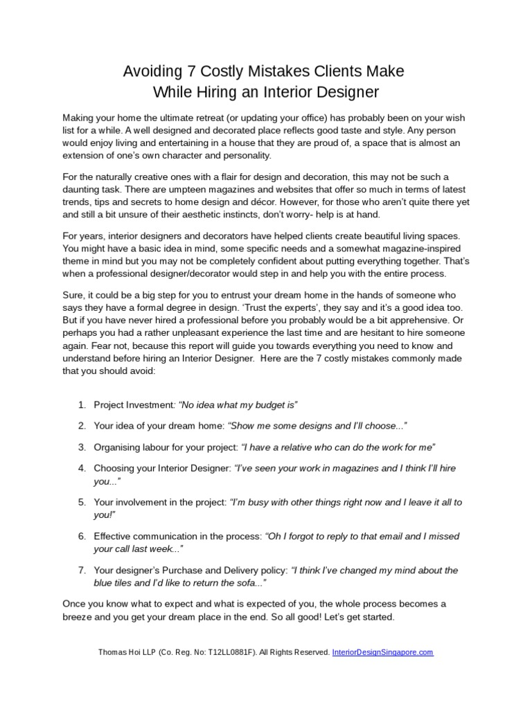 7 Mistakes to Avoid Hiring Designers | PDF