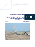 Weekly Report For Instrumentation and Monitoring Work: Geotechnical Instrument