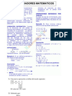 Operadores matemáticos: resolución de problemas con operaciones definidas