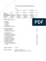 Mathematics Ia Question Paper Pattern/Design