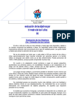 Evaluación de Los Objetivos Por Evaluación de Los Objetivos Por Trimestre de Los 4 Años Trimestre de Los 4 Años De: de