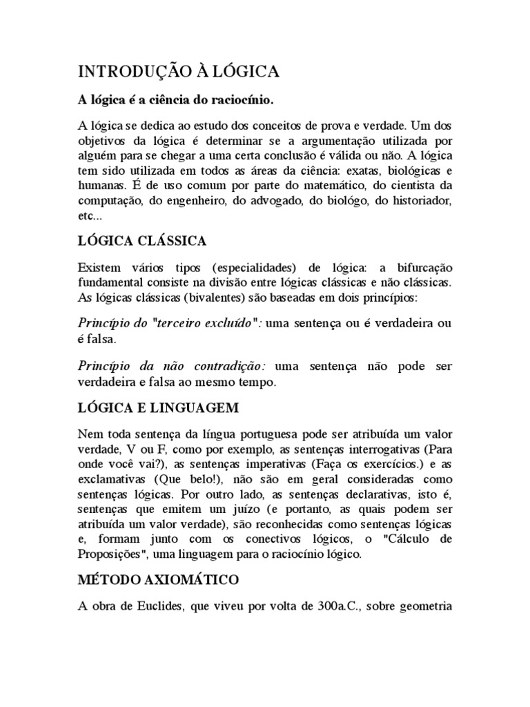 Introdução À Lógica | PDF | Lógica | Teorias filosóficas