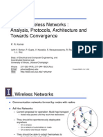 Ad Hoc Wireless Networks: Analysis, Protocols, Architecture and Towards Convergence