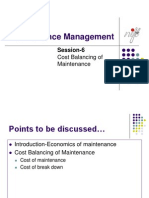 Session-6 Cost Balancing of Maintenance