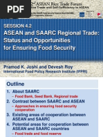 Download PPT ASEAN  SAARC Regional Rice Trade Status  Opportunities for Ensuring Food Security by ASEAN Rice Trade Forum SN150431127 doc pdf