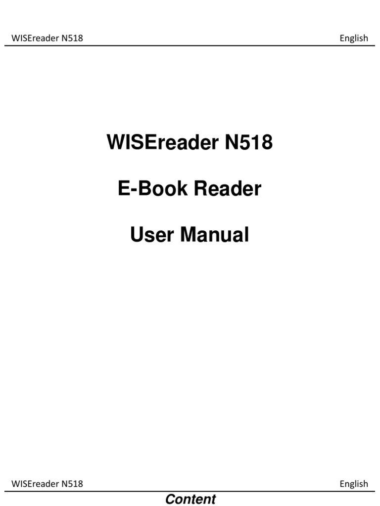 WISEreader N518 User Manual | PDF | Secure Digital | Digital Rights ...