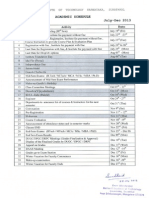 Academic Schedule Odd Sem JUL-DeC 2013 - 2