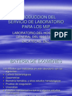 Introduccion Del Servicio de Laboratorio para Los Mip