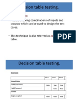 Decision Table Questions