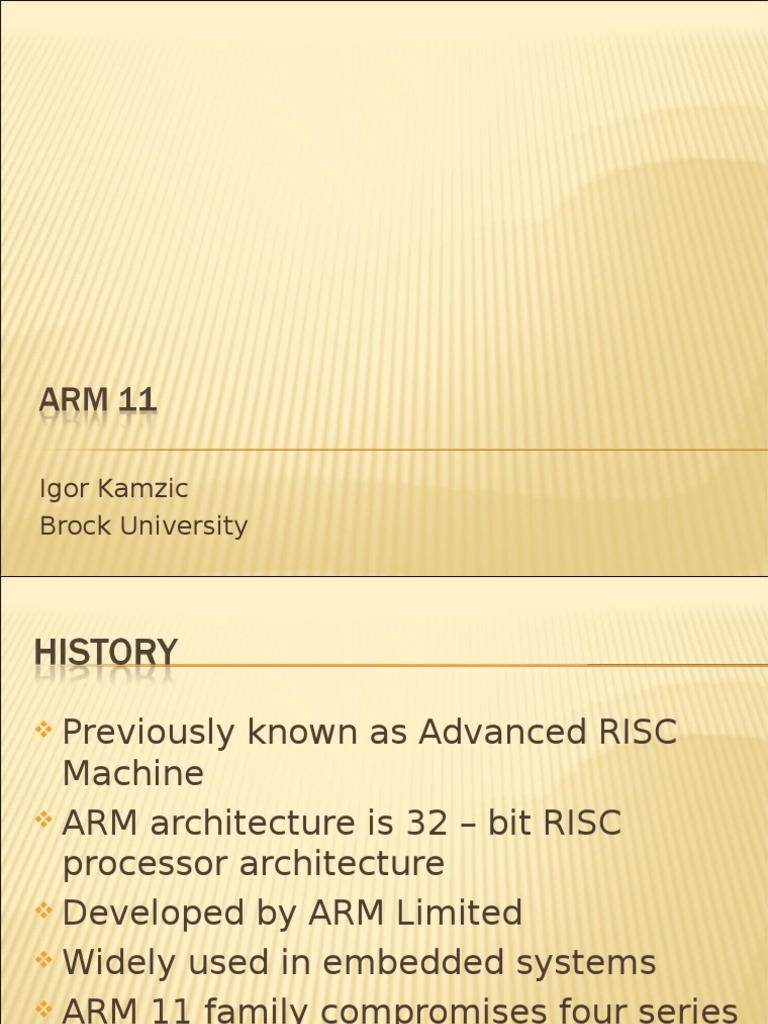 Overview of ARM 11 Architecture | PDF | Arm Architecture | Instruction Set
