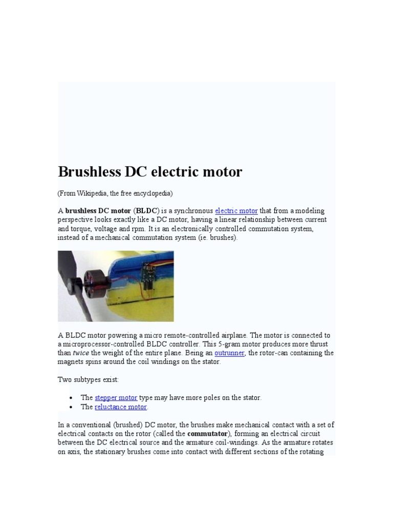 Brushless DC Electric Motor | PDF