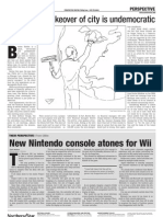 Corporation Takeover of City Is Undemocratic: New Nintendo Console Atones For Wii