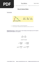 Download Sine Rule Cosine Ruletrigonometry revision notes from A-level Maths Tutor by A-level Maths Tutor SN15048232 doc pdf