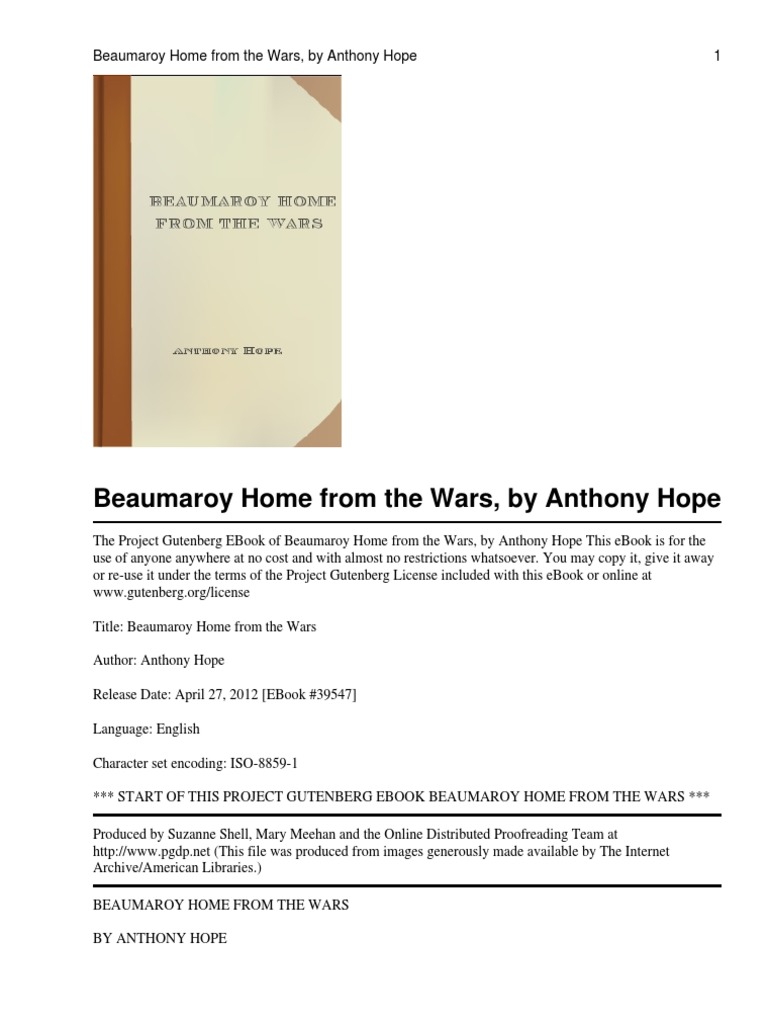 Beaumaroy home from the wars pdf project gutenberg e books