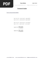 Download Compound Anglestrigonometry revision notes from A-level Maths Tutor by A-level Maths Tutor SN15049554 doc pdf