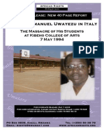 Father Emmanuel Uwayezu in Italy - The Massacre of His Students at Kibeho - 7 May 1994 - African Rights