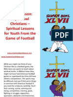 Object Lesson - Superbowl Christians - Spiritual Lessons For Youth From The Game of Football