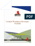 Certified Wordpress Developer - Brochure