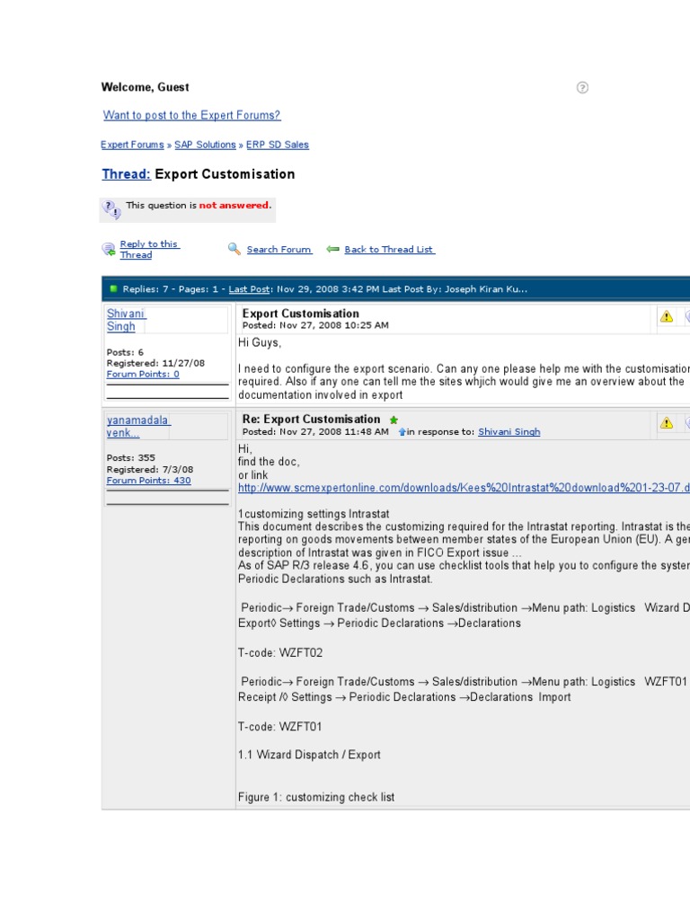 SAP Export Customization Guide | PDF | Invoice | Exports