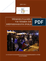 Rapport ECLJ Temoignages de Victimes de Repression Policiere Manif Pour Tous