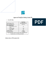 Approved Tariff For Dialog Axiata PLC.: - New 59/-Plan