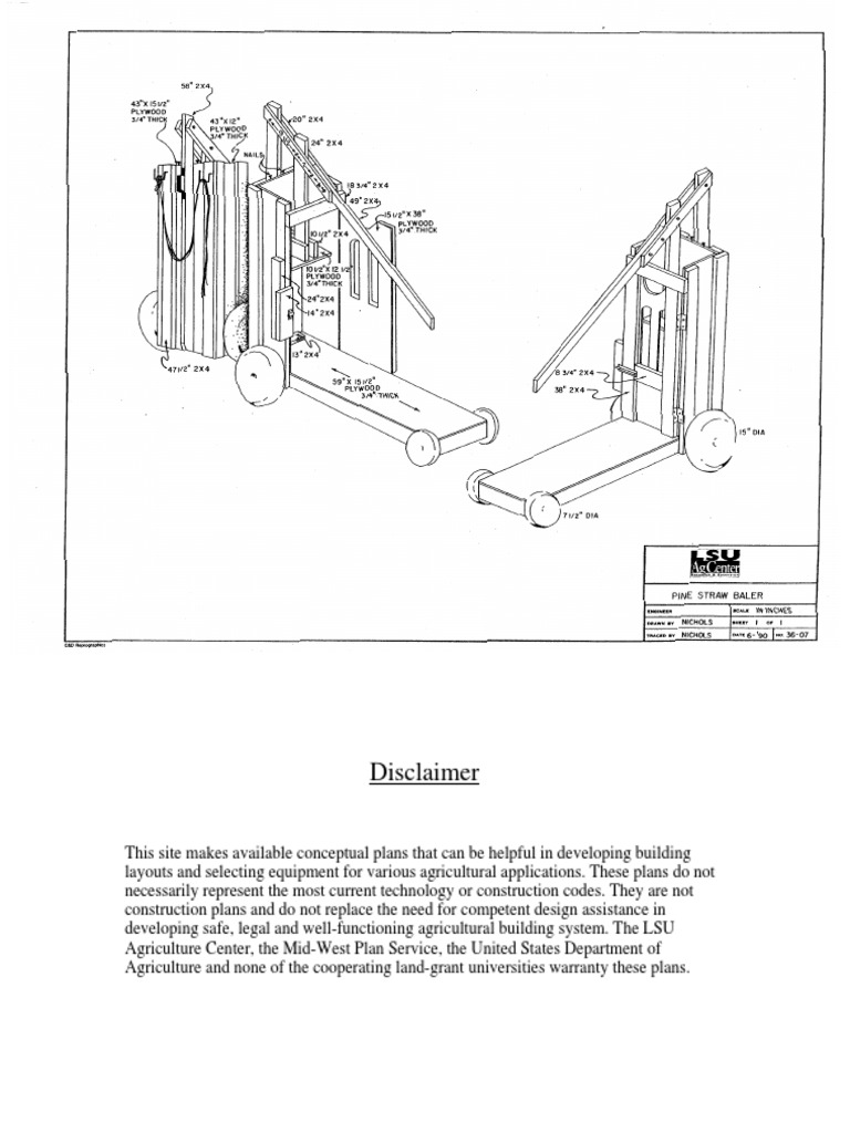 3607 Pine Straw Baler PDF