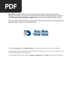 The First Fintech Bank Arrival Vsolodkiy Sep 2017 Credit History - about dena bank