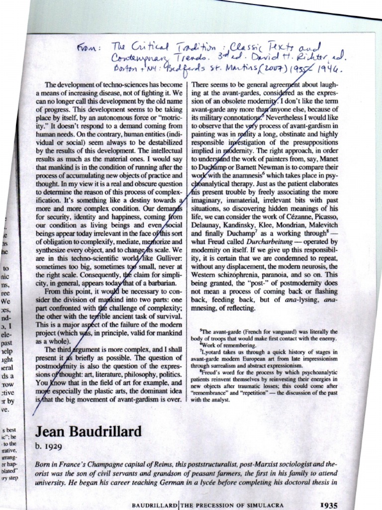 Baudrillard simulacra pdf image