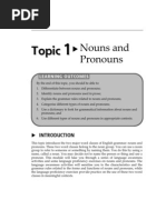 Topic 1 Nouns and Pronouns