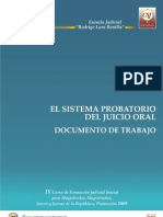 El Sistema Probatorio Del Juicio Oral