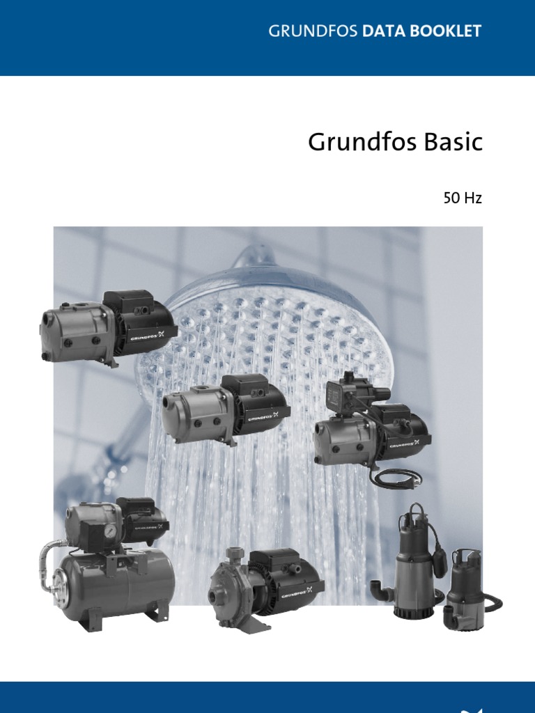 Grundfos Pump Data Booklet Overview | PDF | Electric Motor | Pump