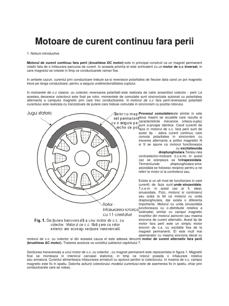 Motor de Curent Continuu Fara Perii | PDF