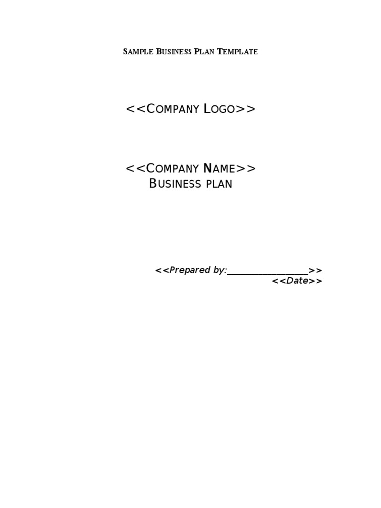 Sample Business Plan Template | PDF