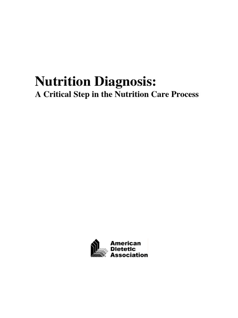 Nutrition Diagnosis PDF Dietitian Medical Diagnosis