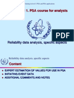 Reliability Data Analysis, Specific Aspects