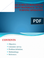 Analysis On Surface Roughness of Different Materials in CNC Turning Operation