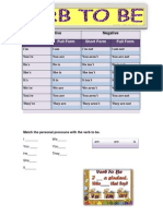 Match The Personal Pronouns With The Verb To Be