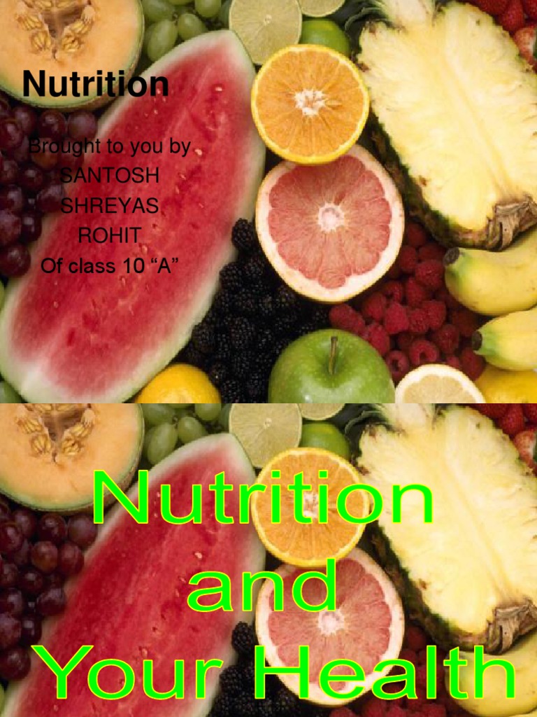 Nutrition Basics for Class 10 Students | PDF | Saturated Fat | Diet ...