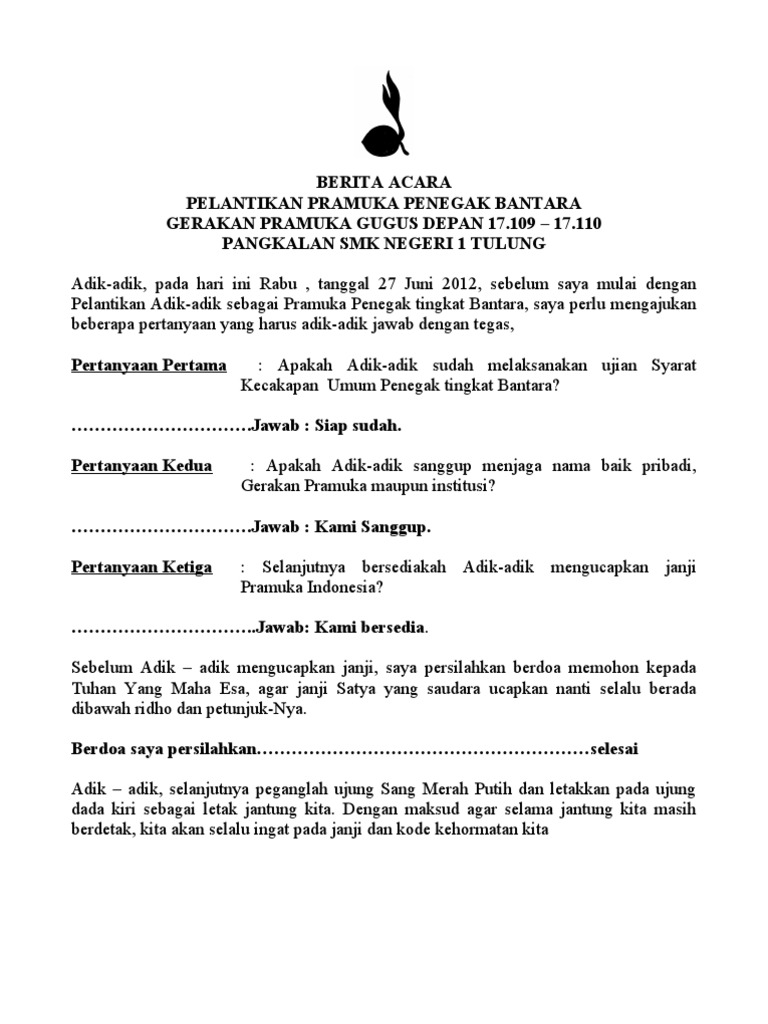 BERITA ACARA Pelantikan.doc