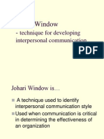 Johari Window - : Technique For Developing Interpersonal Communication
