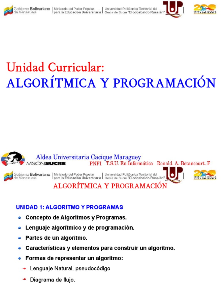 Conceptos de Algoritmos y Programas | PDF